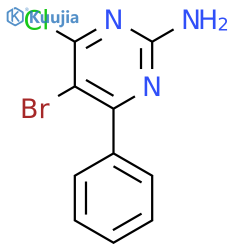 5-bromo-4-chloro-6-phenylpyrimidin-2-amine structure