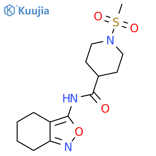 1-methanesulfonyl-N-(4,5,6,7-tetrahydro-2,1-benzoxazol-3-yl)piperidine-4-carboxamide structure