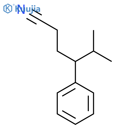 5-methyl-4-phenylhexanenitrile structure