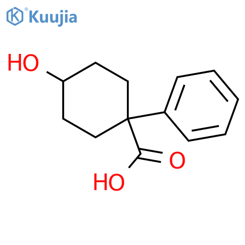4-hydroxy-1-phenylcyclohexane-1-carboxylic acid structure