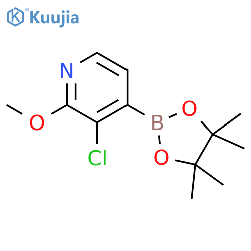 3-Chloro-2-methoxy-4-(4,4,5,5-tetramethyl-1,3,2-dioxaborolan-2-yl)pyridine structure