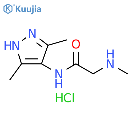 N-(3,5-dimethyl-1H-pyrazol-4-yl)-2-(methylamino)acetamide hydrochloride structure