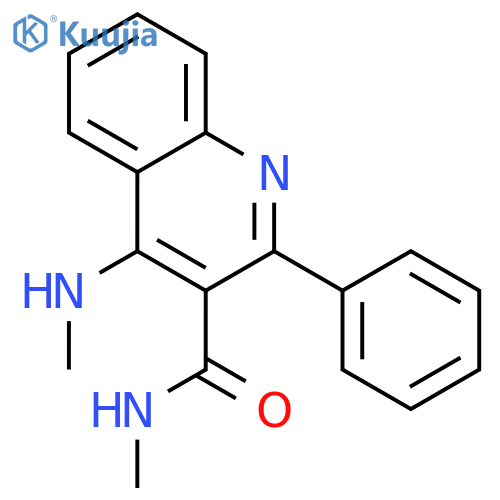 3-Quinolinecarboxamide,N-methyl-4-(methylamino)-2-phenyl- structure