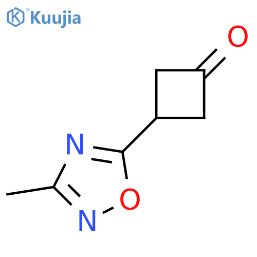 3-(3-METHYL-1,2,4-OXADIAZOL-5-YL)CYCLOBUTAN-1-ONE structure
