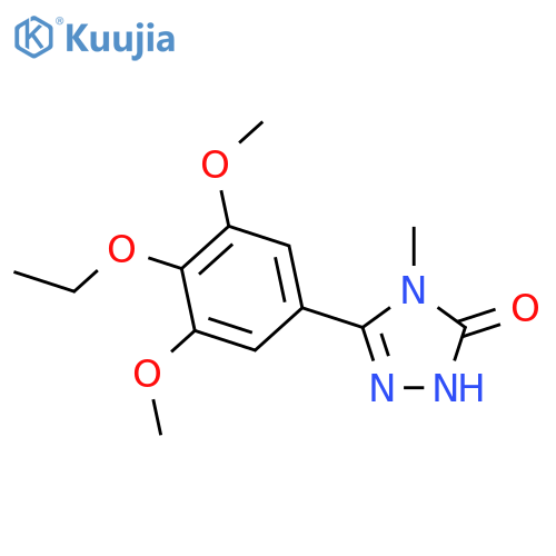 3H-1,2,4-Triazol-3-one,5-(4-ethoxy-3,5-dimethoxyphenyl)-2,4-dihydro-4-methyl- structure