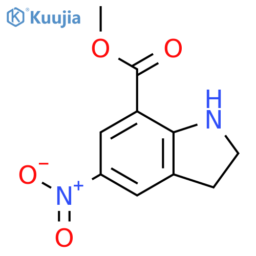 5-Nitro-indoline-7-carboxylic Acid Methyl Ester structure