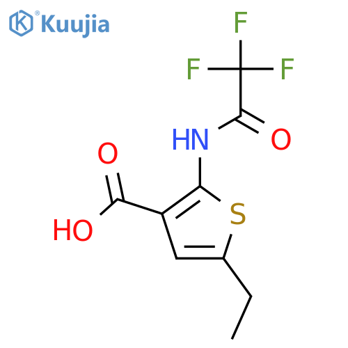 5-ethyl-2-(trifluoroacetamido)thiophene-3-carboxylic acid structure