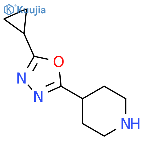 4-(5-cyclopropyl-1,3,4-oxadiazol-2-yl)piperidine structure