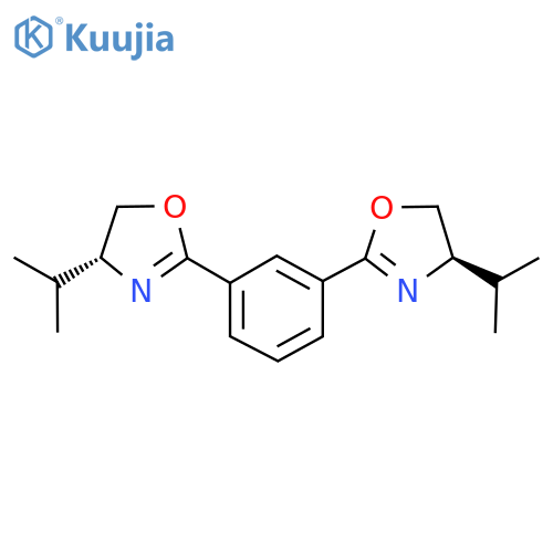 (4R,4'R)-2,2'-(1,3-Phenylene)bis[4,5-dihydro-4-(1-methylethyl)oxazole structure