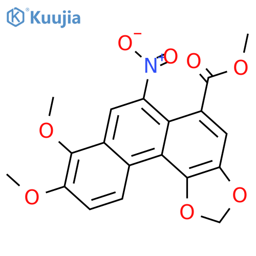 3,4,7,8-Tetrahydroxy-10-nitro-1-phenanthrenecarboxylic acid; 3,4-Methylene, 7,8-di-Me ether, Me ester structure
