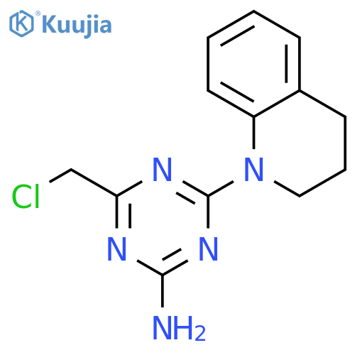 4-(Chloromethyl)-6-(3,4-dihydroquinolin-1(2H)-yl)-1,3,5-triazin-2-amine structure