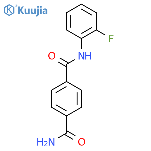 N1-(2-fluorophenyl)benzene-1,4-dicarboxamide structure