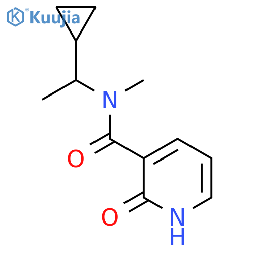 N-(1-Cyclopropylethyl)-N-methyl-2-oxo-1,2-dihydropyridine-3-carboxamide structure