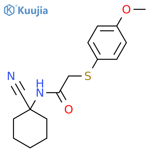 N-(1-cyanocyclohexyl)-2-[(4-methoxyphenyl)sulfanyl]acetamide structure