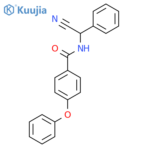 N-[cyano(phenyl)methyl]-4-phenoxybenzamide structure