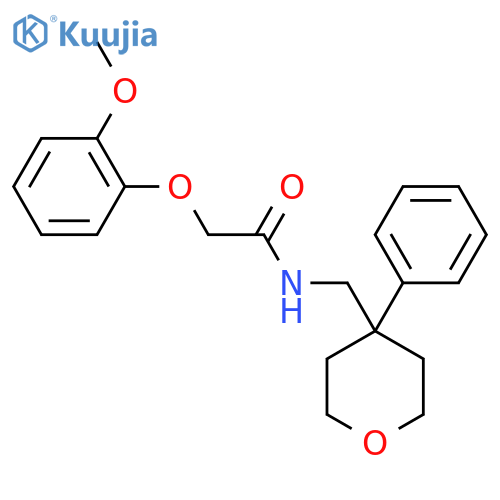 2-(2-methoxyphenoxy)-N-[(4-phenyloxan-4-yl)methyl]acetamide structure