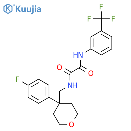 N'-{4-(4-fluorophenyl)oxan-4-ylmethyl}-N-3-(trifluoromethyl)phenylethanediamide structure