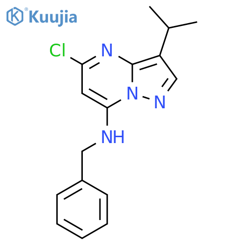 N-benzyl-5-chloro-3-(propan-2-yl)pyrazolo1,5-apyrimidin-7-amine structure