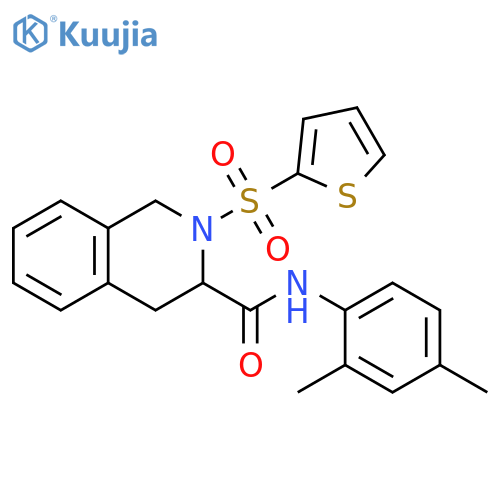 N-(2,4-dimethylphenyl)-2-(thiophene-2-sulfonyl)-1,2,3,4-tetrahydroisoquinoline-3-carboxamide structure