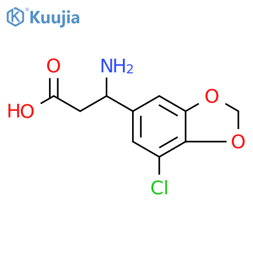 3-amino-3-(7-chloro-1,3-dioxaindan-5-yl)propanoic acid structure