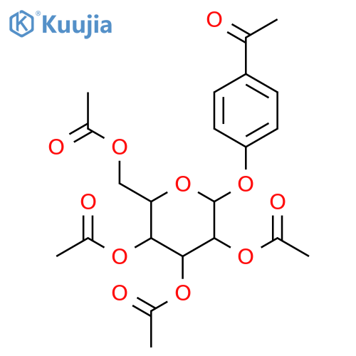 [3,4,5-tris(acetyloxy)-6-(4-acetylphenoxy)oxan-2-yl]methyl acetate structure