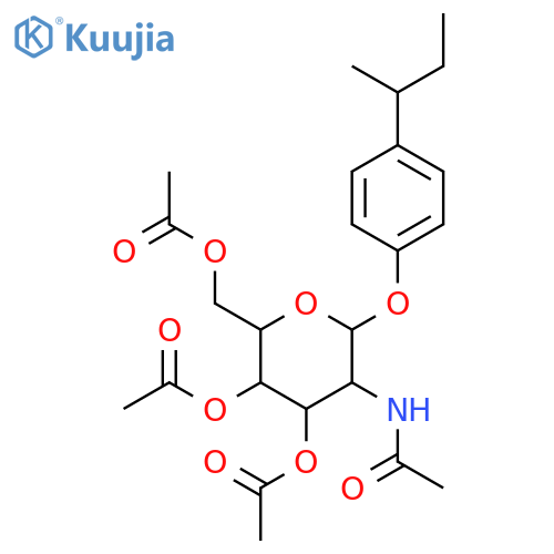 [3,4-bis(acetyloxy)-6-[4-(butan-2-yl)phenoxy]-5-acetamidooxan-2-yl]methyl acetate structure