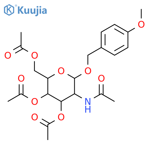 [3,4-bis(acetyloxy)-5-acetamido-6-[(4-methoxyphenyl)methoxy]oxan-2-yl]methyl acetate structure