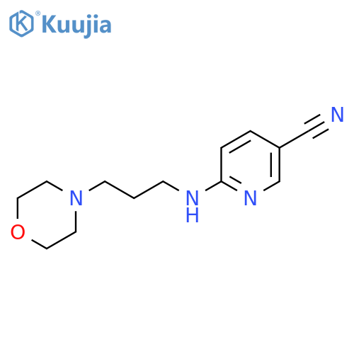 6-{[3-(morpholin-4-yl)propyl]amino}pyridine-3-carbonitrile structure