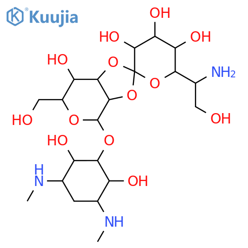 D-Streptamine,O-6-amino-6-deoxy-L-glycero-D-gluco-heptopyranosylidene-(1&reg;2-3)-O-b-D-mannopyranosyl-(1&reg;5)-2-deoxy-N1,N3-dimethyl- structure