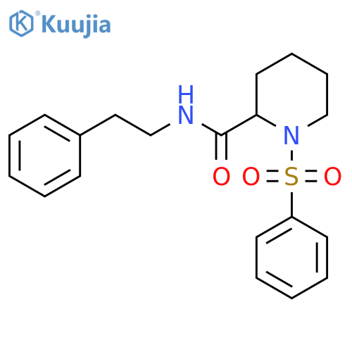 1-(benzenesulfonyl)-N-(2-phenylethyl)piperidine-2-carboxamide structure