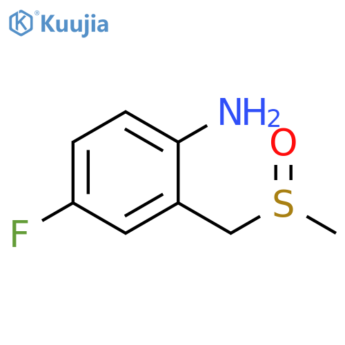 4-fluoro-2-(methanesulfinylmethyl)aniline structure