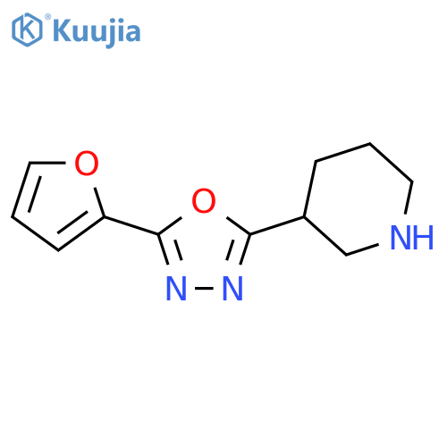 3-[5-(furan-2-yl)-1,3,4-oxadiazol-2-yl]piperidine structure