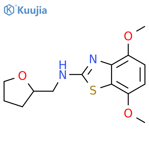 4,7-dimethoxy-N-[(oxolan-2-yl)methyl]-1,3-benzothiazol-2-amine structure