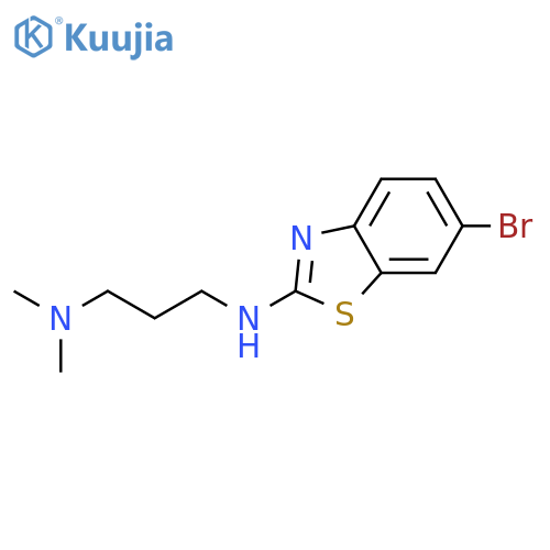 6-bromo-N-[3-(dimethylamino)propyl]-1,3-benzothiazol-2-amine structure