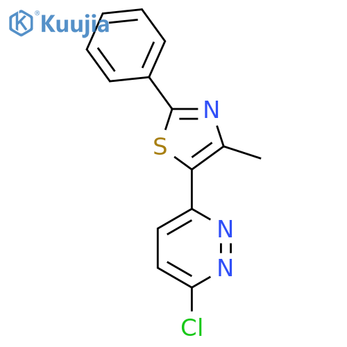 3-Chloro-6-(4-methyl-2-phenyl-1,3-thiazol-5-yl)pyridazine structure