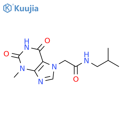 2-(3-methyl-2,6-dioxo-2,3,6,7-tetrahydro-1H-purin-7-yl)-N-(2-methylpropyl)acetamide structure