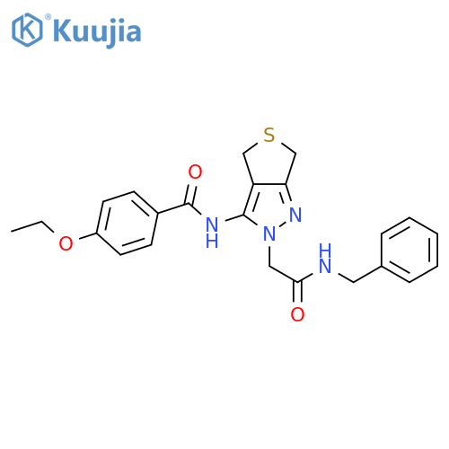 N-{2-[(benzylcarbamoyl)methyl]-2H,4H,6H-thieno[3,4-c]pyrazol-3-yl}-4-ethoxybenzamide structure