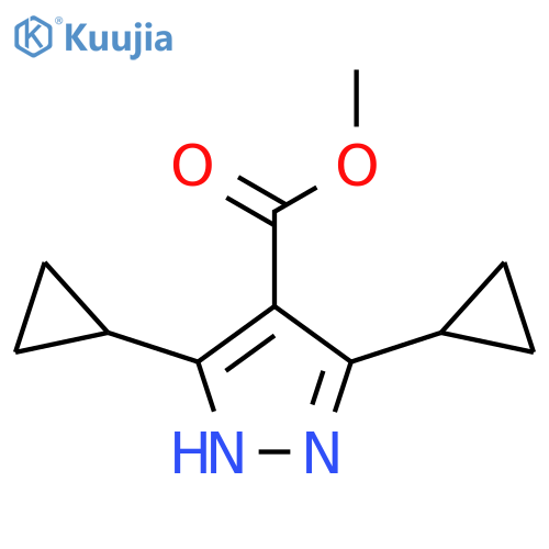 methyl 3,5-dicyclopropyl-1H-pyrazole-4-carboxylate structure