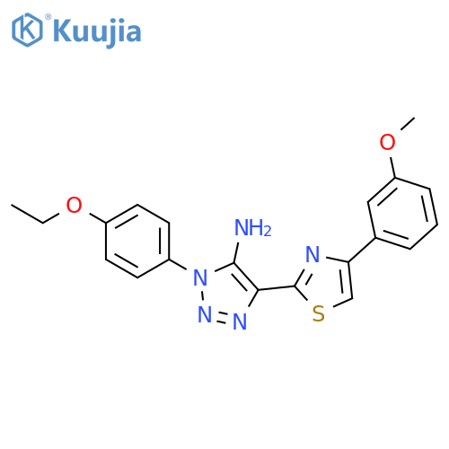 1-(4-ethoxyphenyl)-4-[4-(3-methoxyphenyl)-1,3-thiazol-2-yl]-1H-1,2,3-triazol-5-amine structure