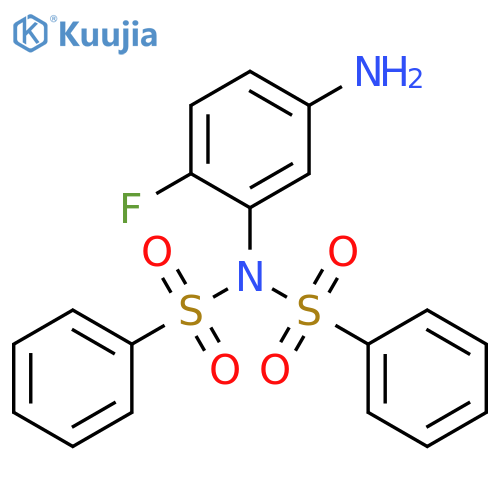N-(5-amino-2-fluorophenyl)-N-(benzenesulfonyl)benzenesulfonamide structure