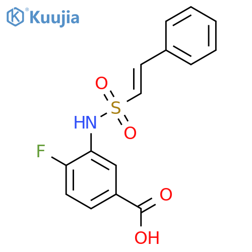 4-Fluoro-3-(2-phenylethenesulfonamido)benzoic acid structure