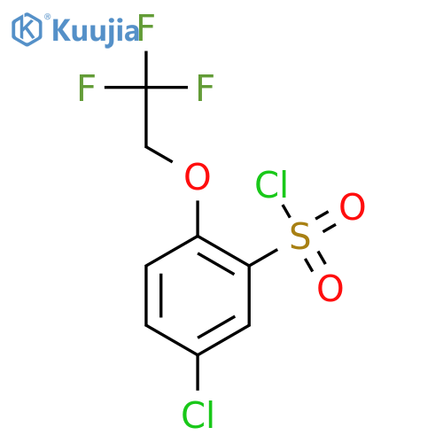 5-chloro-2-(2,2,2-trifluoroethoxy)benzene-1-sulfonyl chloride structure