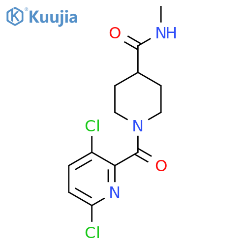 1-(3,6-dichloropyridine-2-carbonyl)-N-methylpiperidine-4-carboxamide structure
