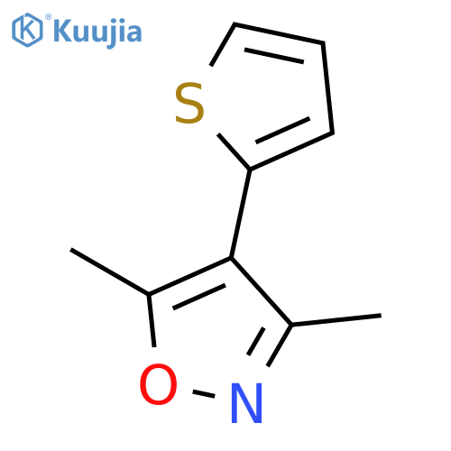 3,5-Dimethyl-4-(thiophen-2-yl)isoxazole structure