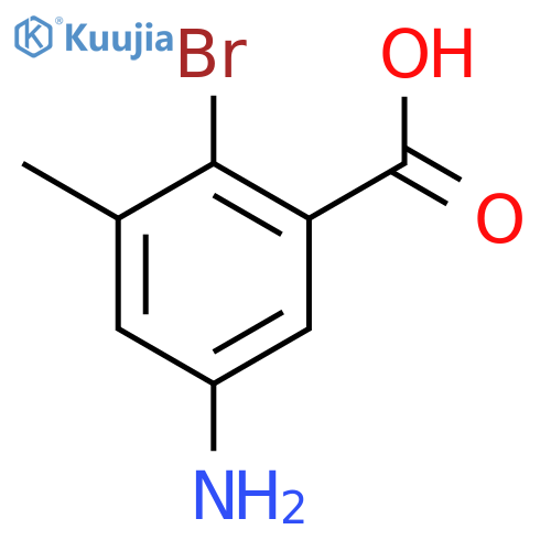 5-Amino-2-bromo-3-methylbenzoic acid structure