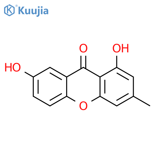 1,7-Dihydroxy-3-methyl-xanthen-9-on structure