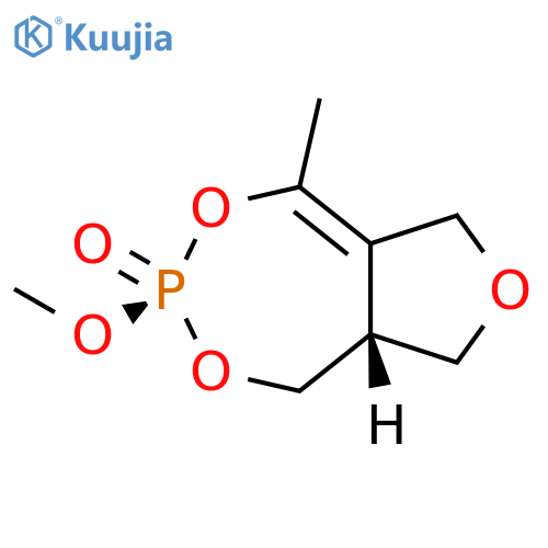 1H,6H-Furo[3,4-e][1,3,2]dioxaphosphepin,8,8a-dihydro-3-methoxy-5-methyl-, 3-oxide, (3R,8aR)- structure