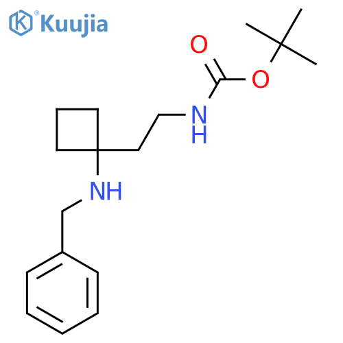 Tert-butyl N-[2-[1-(benzylamino)cyclobutyl]ethyl]carbamate structure