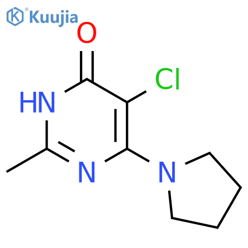 5-Chloro-2-methyl-6-(1-pyrrolidinyl)-4-pyrimidinol structure