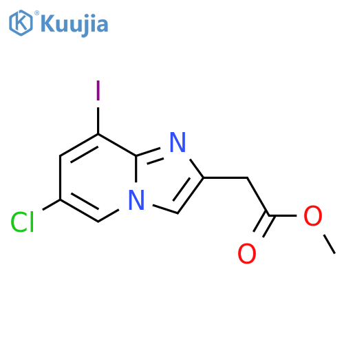 Methyl 2-(6-chloro-8-iodoimidazo1,2-apyridin-2-yl)acetate structure